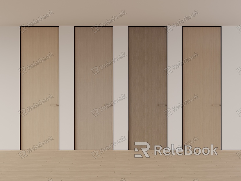 New Chinese Style Bedroom Door Single Door Solid Wooden Door model