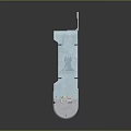 Industrial Electrical Device With Warning Symbol Plug Connectors And Orange Button