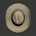Classic Woven Straw Hat With Natural Color And Black Band Design