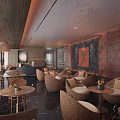 Hotel Lobby Modern Interior Design With Black Marble Floor Chandelier Sofa Windows And Decorative Wall