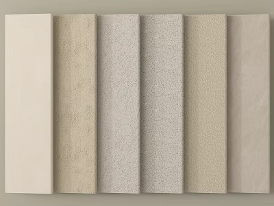 Light Colored Decorative Wall Panels With Different Textures For Interior Design 3d model