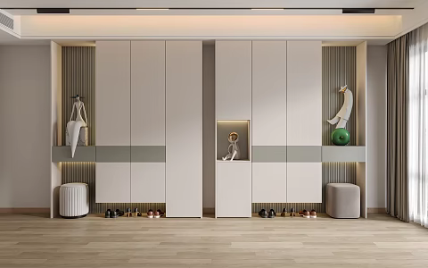 Modern Shoe Cabinet Entrance Shoe Cabinet Entrance Storage Cabinet Decorative Cabinet Floor Cabinet 3d model