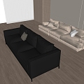 Modern Sofa Casual Sofa Business Sofa Leather Sofa Three-Seat Sofa 3d model