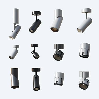 Modern Downlights And Spotlights In Various Styles For Interior Lighting Design 3d model