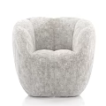 Soft Gray Modern Bean Bag Chair With Comfortable Rounded Design And Cozy Upholstery
