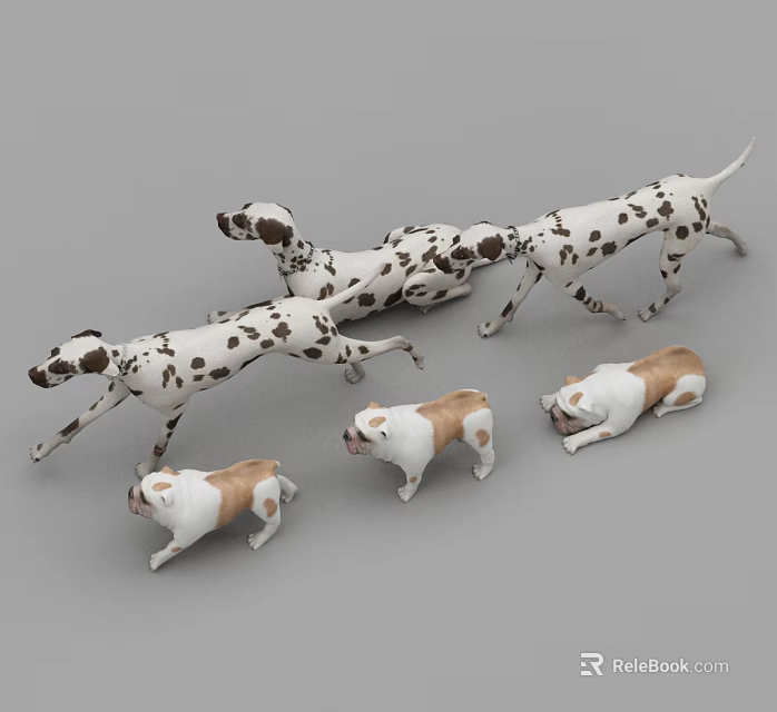 Various Reptile Figurines Showcasing Different Species And Poses On Gray Background 3d model 
