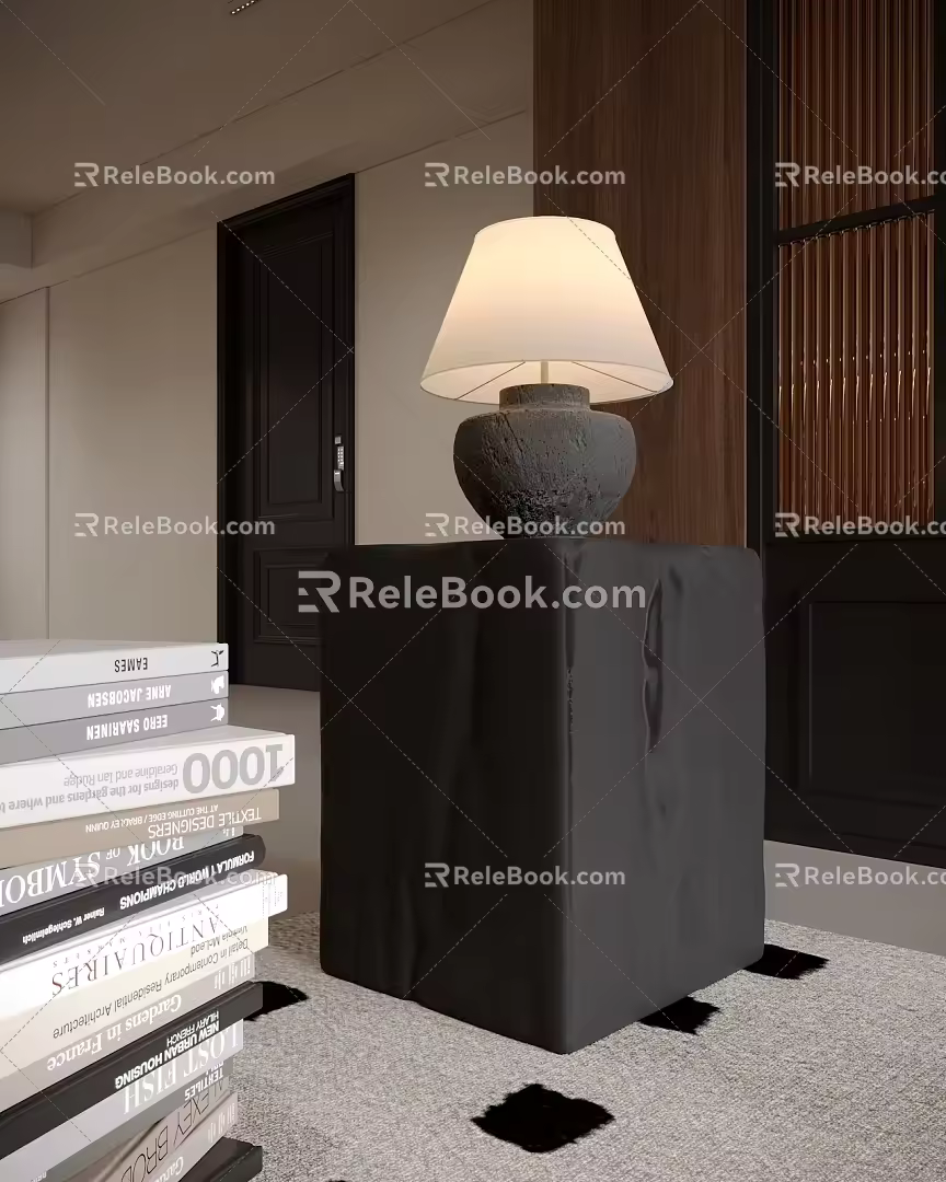 Side table lamp 3d model