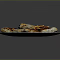Golden Brown Crispy Pan Fried Dumplings Stacked On White Plate