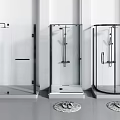 Modern Shower Enclosure Designs With Glass Doors Metal Frames And Bath Slippers