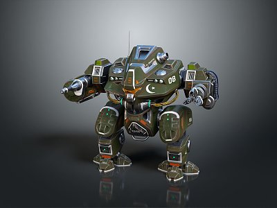 Mech Warrior Mech Soldier Machine Battlearm Mechanical Battlearm Machine Fighter Robot 3d model