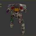 Mech Warrior Mech Soldier Machine Battlearm Mechanical Battlearm Machine Fighter Robot 3d model
