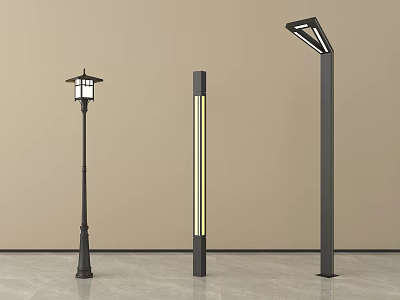 Outdoor Lights With Modern And Traditional Design Styles For Garden Pathway Decoration 3d model