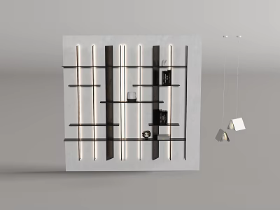 Modern Wall Cabinets Design With Sleek Lines And Integrated Lighting For Home Interior 3d model