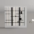 Modern Wall Cabinets Design With Sleek Lines And Integrated Lighting For Home Interior 3d model