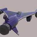 Purple Fighter Jet 3D Rendering With Futuristic Design And Engines 3d model