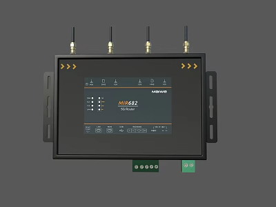 Industrial Equipment With Touch Screen Display Multiple Antennas And Control Panel Interface 3d model