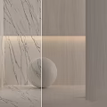 Modern Luxury Marble Components With Sphere Wall And Soft Lighting Design 3d model