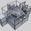 Industrial Automated Production Line Equipment With Mechanical Components And Metal Frame