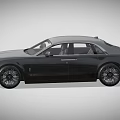 Elegant Black Luxury Sedan With Chrome Grille LED Headlights And Alloy Wheels