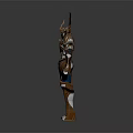 Futuristic Armored Character and Mythical Creature With Gold Blue Armor Spiked Helmet