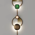 Modern Wall Lamps With Circular Rings Metal Frames And Soft Glow Lighting 3d model