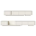 Modern White Wall Mounted TV Cabinets With Floating Design And Storage Drawers