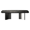 Minotti metal long dining table 3d model