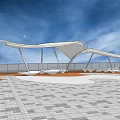 Modern Landscape Pavilion 3d model