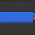 Blue Mackie External Audio Interface with Knobs and Ports for Computer Audio Production