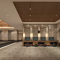 Serene SPA Sauna Interior With Wooden Ceiling Stone Walls And Water Feature