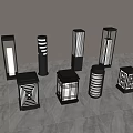 Modern Outdoor Lights Featuring Various Decorative Lattice Striped And Square Designs