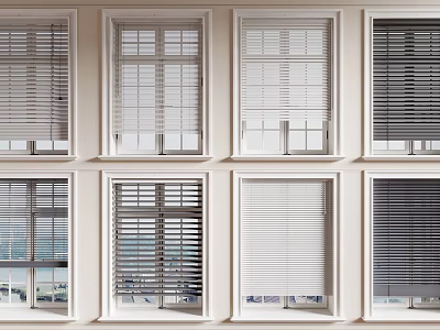 Window Blinds Various Styles And Colors For Home Window Decoration Installation Ideas 3d model