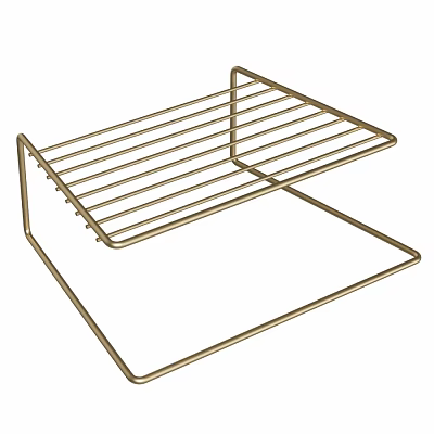 Durable Gold Metal Kitchen Rack For Countertop Storage And Organization 3d model