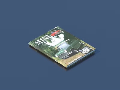 MINI Car Magazine Cover Featuring Classic Vehicle And Visual Design 3d model
