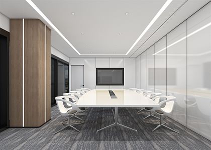 Modern Meeting Room Meeting Table and Chair 3d model