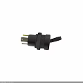 Black Electrical Toggle Switch With Red Indicator And Yellow Pins For Appliance Control