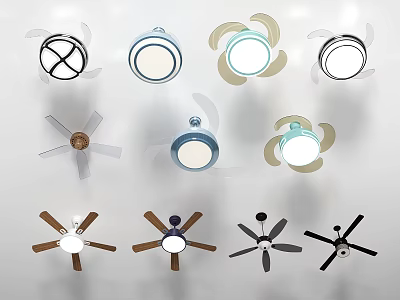 Air Conditioner Fans With Various Stylish Designs And Different Color Options 3d model