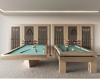 Modern billiard table billiard pole stand 3d model