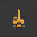 Yellow Functional Vehicle Excavator Featuring Tracks Mechanical Arm And Bucket