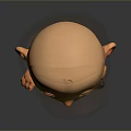 3D Cartoon Boy In Brown Cap White Shirt Overalls With Green Patch And Tool