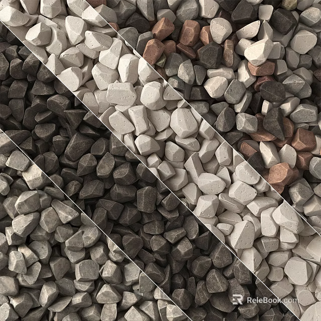 Natural Stone and Wood Materials for Rustic Interior Design Projects 3d model 
