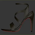 Brown Red High Heel Sandals with Crisscross Straps Fashionable Stylish Design