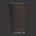Woven Dark Brown Storage Container For Home Daily Necessities With Textured Design