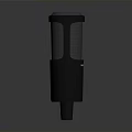 Studio Grade Professional Black Microphone Electronic Audio Recording Device with Mesh Grille
