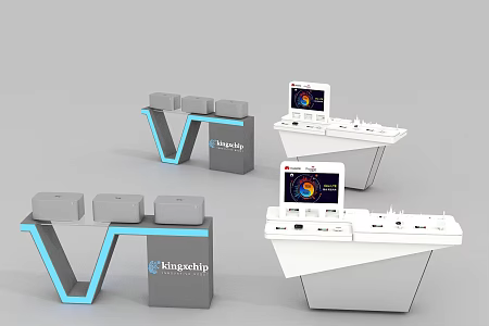 Modern Booth 3d model