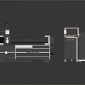 Modern printer laser printer bill printer dot matrix printer 3d model