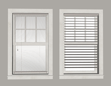 modern venetian blinds curtain sunshade 3d model