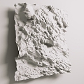 Modern Rock Rock Slab Stone Slab Decoration Hanging Wall Decoration Wall Decoration 3d model