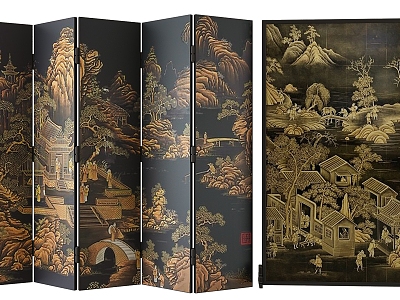 New Chinese-style screen partition model