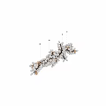 Elegant Modern Chandelier With White Spherical Balls And Golden Decorative Accents